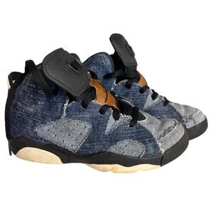 Kid's Jordan Retro 6 "Washed Denim" Washed Denim/Black-Sail Size 1Y